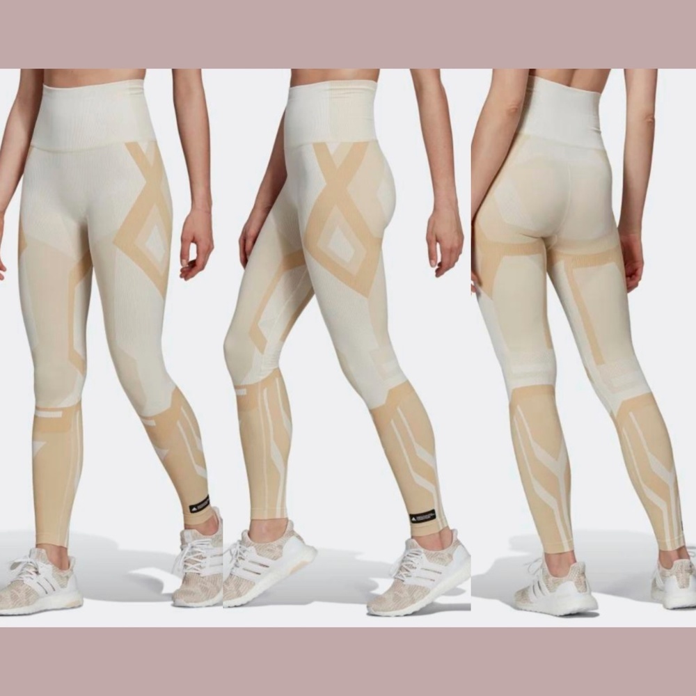 NEW Adidas [ Large‎ ] Formation Sculpt Two Tone Tights in Beige